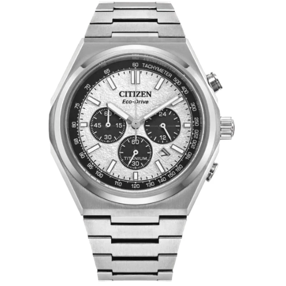 Reloj Citizen Eco-Drive Zenshin para hombre esfera blanca súper titanio CA4610-85A Foto 1 de 3