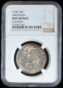 1938 Commemorative Half Dollar Arkansas Centennial UNC DETAILS  NGC - Picture 1 of 5