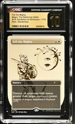 FELL THE MIGHTY Secret Lair CGC Pristine 10 MTG [Nostalgium] - Image 1 of 2