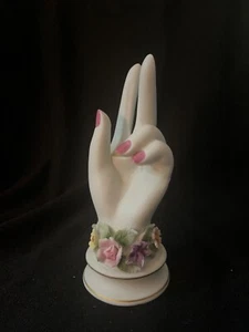 Vintage Signed And Numbered Lefton China Lipstick Holder/Ring Holder Figurine - Picture 1 of 8