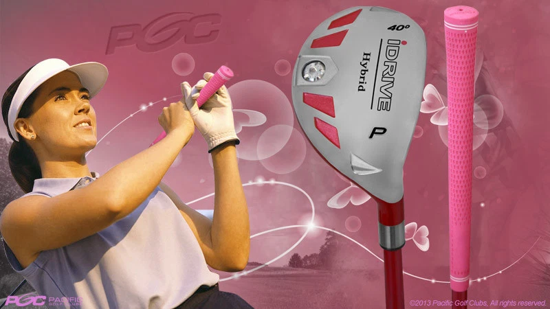 Senior Ladies iDrive Pink Golf Club Hybrid Pitching Wedge (PW) Senior Flex Club - Image 1 of 1