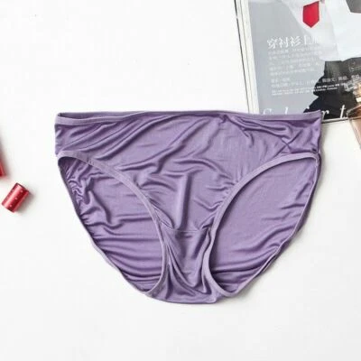 Calzoncillos 100 % seda natural tejidos bragas bragas pantalones cortos suaves ropa interior acogedores para mujeres Foto 1 de 4