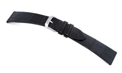 RIOS1931 GenuineLeather Watch Band 21 mm for "Patek Philippe" Black "Zürich" - Image 1 of 3