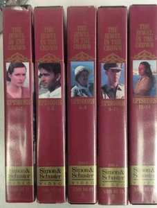 The Jewel In The Crown 1985 VHS 5 Tape Series Episodes 1-14 MediaGnu - Picture 1 of 12
