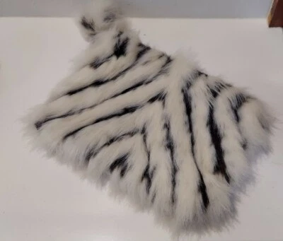 SET OF 2 POTTERY BARN TEEN FUR POUCHES (FAUX FUR) ONE ZIP TOP, ONE SNAP CAT EARS - Image 1 of 4