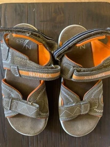 Brown Orange NAUTICA Jamestown River Summer Sandals 1 Youth Adjustable Straps - Picture 1 of 1