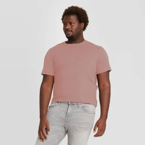 XLT- Mens Big and Tall T-Shirt PINK Goodfellow Crew Neck Short Sleeve - Picture 1 of 2