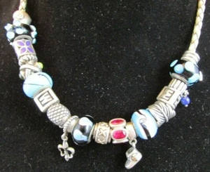 Pandora Lot 925 ALE 19 Beads Dangle, Jems, & 1 Necklace 100% Authentic - Picture 1 of 12