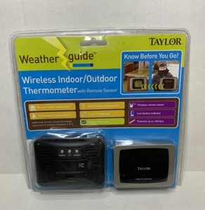 Taylor Wireless Indoor Outdoor Thermometer with Remote Sensor 1524 -New Open Box - Picture 1 of 4