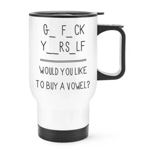 Go Fck Yourself Travel Mug Cup With Handle - Funny Funny Joke Rude Thermal - Picture 1 of 1