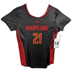 Maryland Terrapins Lacrosse Jersey Womens Small Terps #21 Under Armour Black - Picture 1 of 10