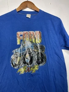Vintage Ford 4x4 T-Shirt Größe M Blau 70er 80er Bügelbild Made In USA - Bild 1 von 7