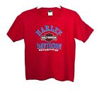 Harley Davison Kids Youth Sz M Red Shirt Rossiters Sarasota Florida Graphic