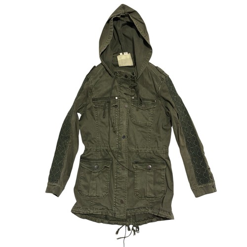 VETEMENTS Anthropologie Hei Hei Giacca Oliva Donna Piccola Pizzo Verde Anorak Utility