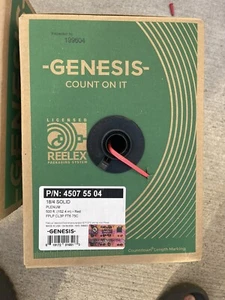 NEW GENESIS 18/4 SOLID WIRE RED PLENUM 500 FT - Picture 1 of 1