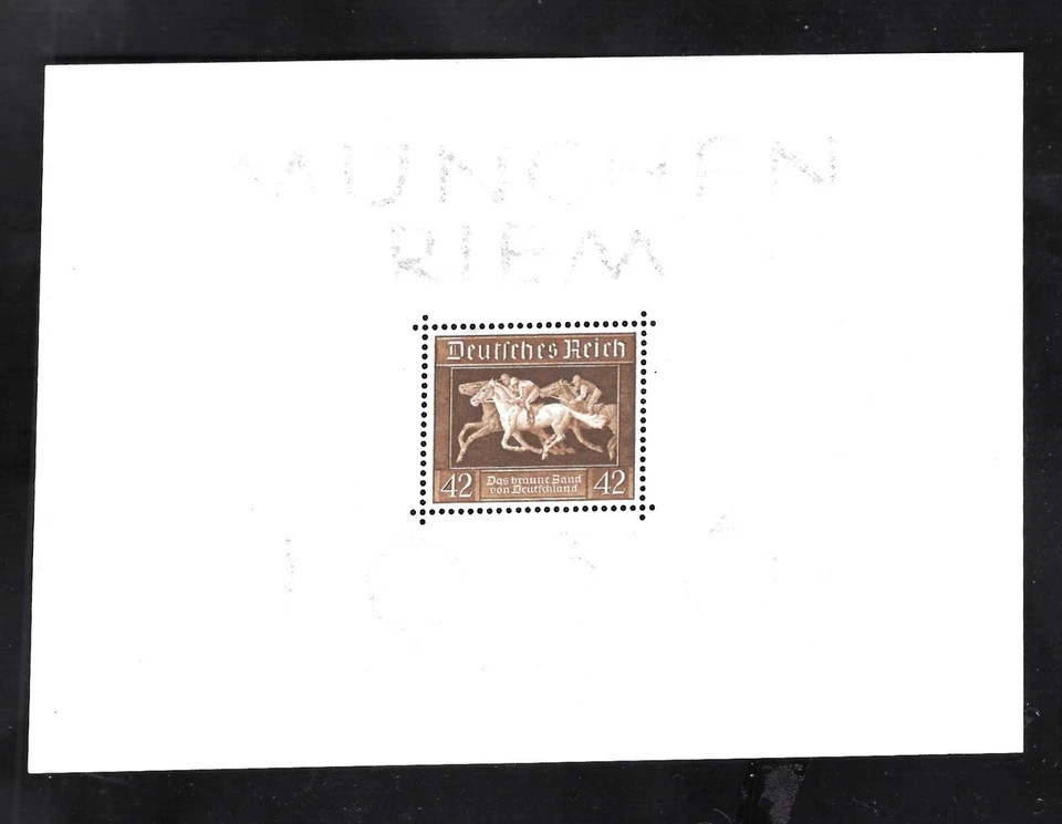 WW2 WWII German Third Reich  with never hinged orig.gum Bl. 4 ,B90 perfekt sheet - Image 1 of 1