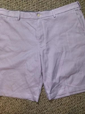 Pantalones cortos de golf Walter Hagan 11 Majors para hombre 42 púrpura a cuadros cintura elástica con agarre Foto 1 de 4