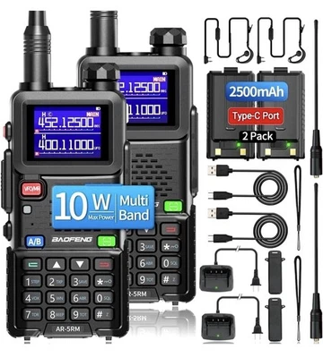 NEW BAOFENG Radio 5RM Ham Radio10W Long Range Handheld AR-5RM Two Way Radio NOAA - Image 1 of 4
