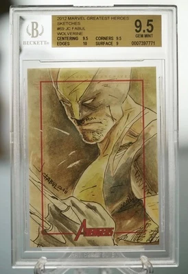 2011 Marvel The Avengers Sketchafex  Sketch Card 1/1 AUTO WOLVERINE BGS9.5 - Image 1 of 2