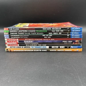 11 Marvel @ DC Comics TPB LOTE RÚSTICA Wolverine Catwoman Liga de la Justicia Flash - Imagen 1 de 12