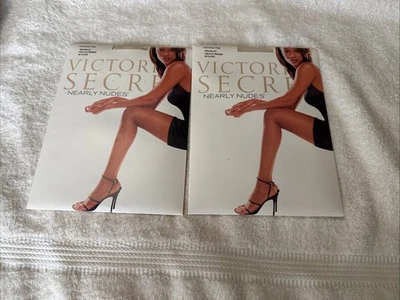 Victorias Secret Nearly Nude Pantyhose Control Top Size M Venus Beige Lot 2 NIP - Image 1 of 4