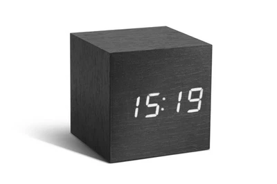 GINGKO CUBE CLICK CLOCK LED GK08W10 - BLACK - Image 1 of 4