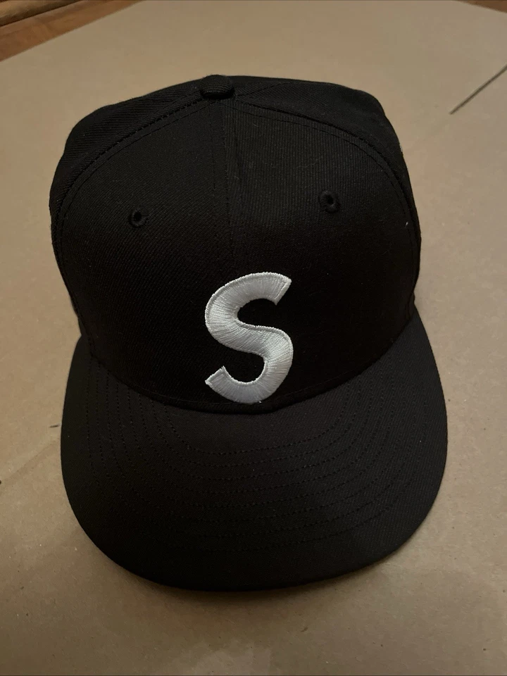 Supreme S Mister Cartoon New Era Fitted Hat Sz  7 3/8 Streetwear Hip Hop Grunge - Image 1 of 4