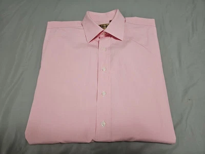 Paul Stuart Pink Button-up Long Sleeve French Cuff Dress Shirt SZ 15.5 - Image 1 of 4