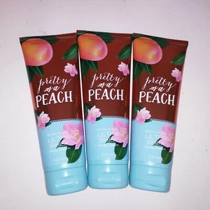 Set of 3 Bath & Body Works Body Cream Lotion Pretty as A Peach Full Size 8oz Eac - Picture 1 of 4