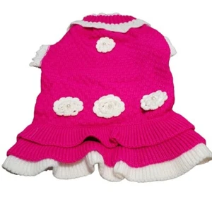 Hundepullover Kleid hübsch in rosa Gr. SM-MED - Bild 1 von 9