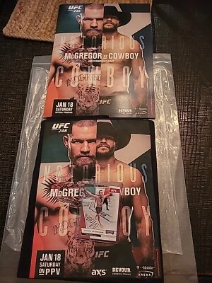 UFC 246 Conor McGregor vs Cowboy Cerrone Programa Oficial de Eventos con Camisa 2xl  Foto 1 de 4