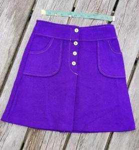 Vintage Girls Skirt Purple 60s - Picture 1 of 4