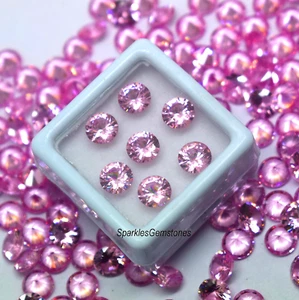 Natural Pink Spinel Loose Cut Gemstone Lot 10 Pcs 6 MM Spinel Gemstone Lots - Picture 1 of 8