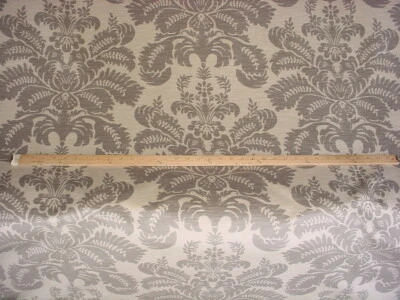 3Y GP & J Baker BP10496 Marchmont Silver Damask Floral Velvet Upholstery Fabric - Image 1 of 4