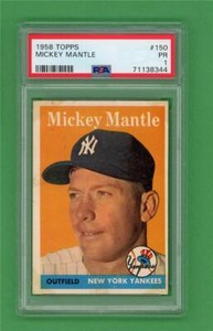 1958 Topps #150 Mickey Mantle ** STRONG ** PSA PR 1 ** New York Yankees baseball