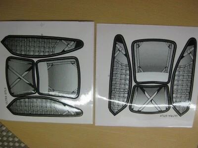 Dekor Bogen ,Abziehbild Fenster mit Schutzgitter für RC Autos 1:10 Zwei Stück. - Bild 1 von 4