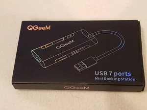 QGeeM USB 7 Ports Mini Docking Station - Picture 1 of 2