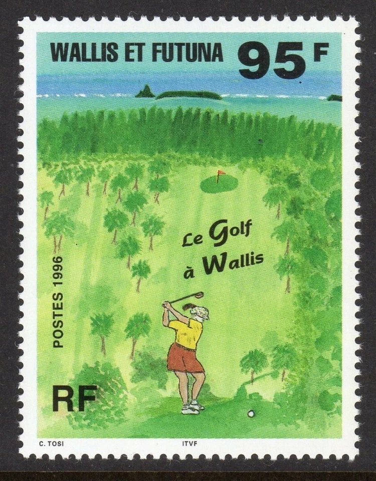 Wallis & Futuna Scott #477 MNH VF 1996 Golf on Wallis Island - Image 1 of 1
