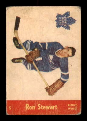 Parkhurst #5 Ron Stewart 1955-56 hojas de arce pobres 549745 Foto 1 de 2