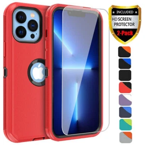 For iPhone 13 13 Pro Max 13 Mini Case Shockproof Rugged Cover + Screen Protector - Picture 1 of 20