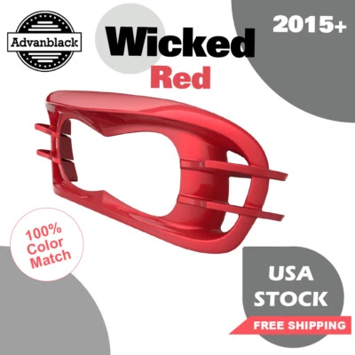 Bisel de faro rojo Wicked para Harley Davidson Road Glide 15+ FLTRX Foto 1 de 4