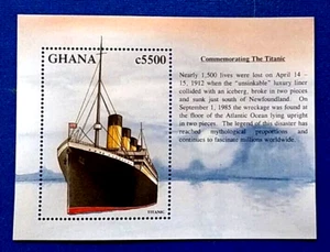 SELLOS TEMA TITANIC GHANA 1998 HB 345 1v. Nuevo - Imagen 1 de 1