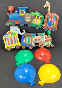 Burwood Child Room Retro Nursery Wall Decorations Circus Train Animals Balloons