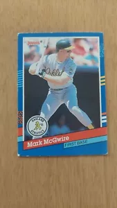 Tarjeta de béisbol Donruss 1991 #105 - Mark McGwire, Oakland Athletics - Imagen 1 de 2