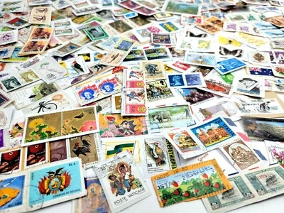 QUARTER POUND of FOREIGN Stamp KILOWARE Mix ON Paper - Image 1 of 4