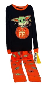 Grogu Baby Yoda Star Wars Mandalorian Halloween Kids' Pajamas - Size 8 - Picture 1 of 8