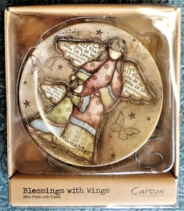 5" Blessings with Wings Angel Daughter Mini Plate & Easel Shelf Table Decoration - Picture 1 of 1