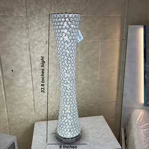Table Lamp shaped faux diamond crystal stainless steel LED lamp 3 modes - Picture 1 of 5