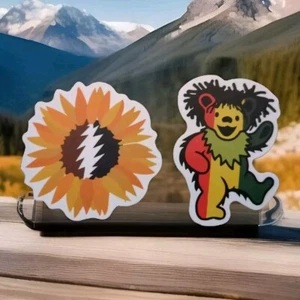 Grateful Dead - Memorabilia Stickers Dancing Bear - Rasta Bear - Lighting Bolt - Picture 1 of 1