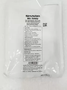 Genuino Sharp MX-754HV Negro Desarrollador NUEVO SELLADO - Imagen 1 de 2